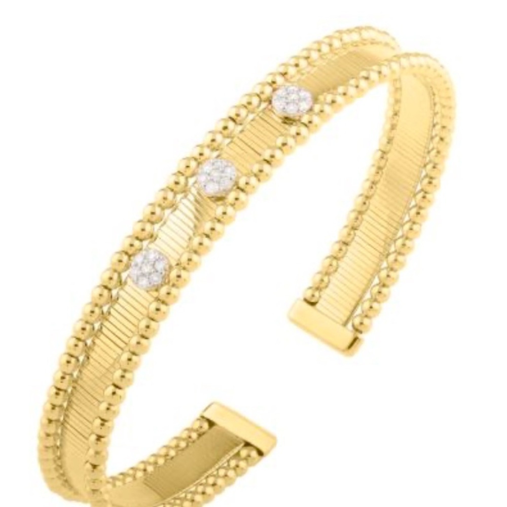 Luxury 14K Pallina Diamond Bangle - Elegant & Timeless